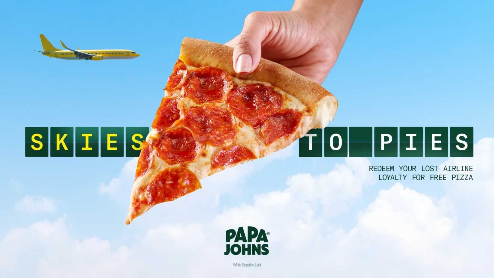Papa Johns Skies to Pies