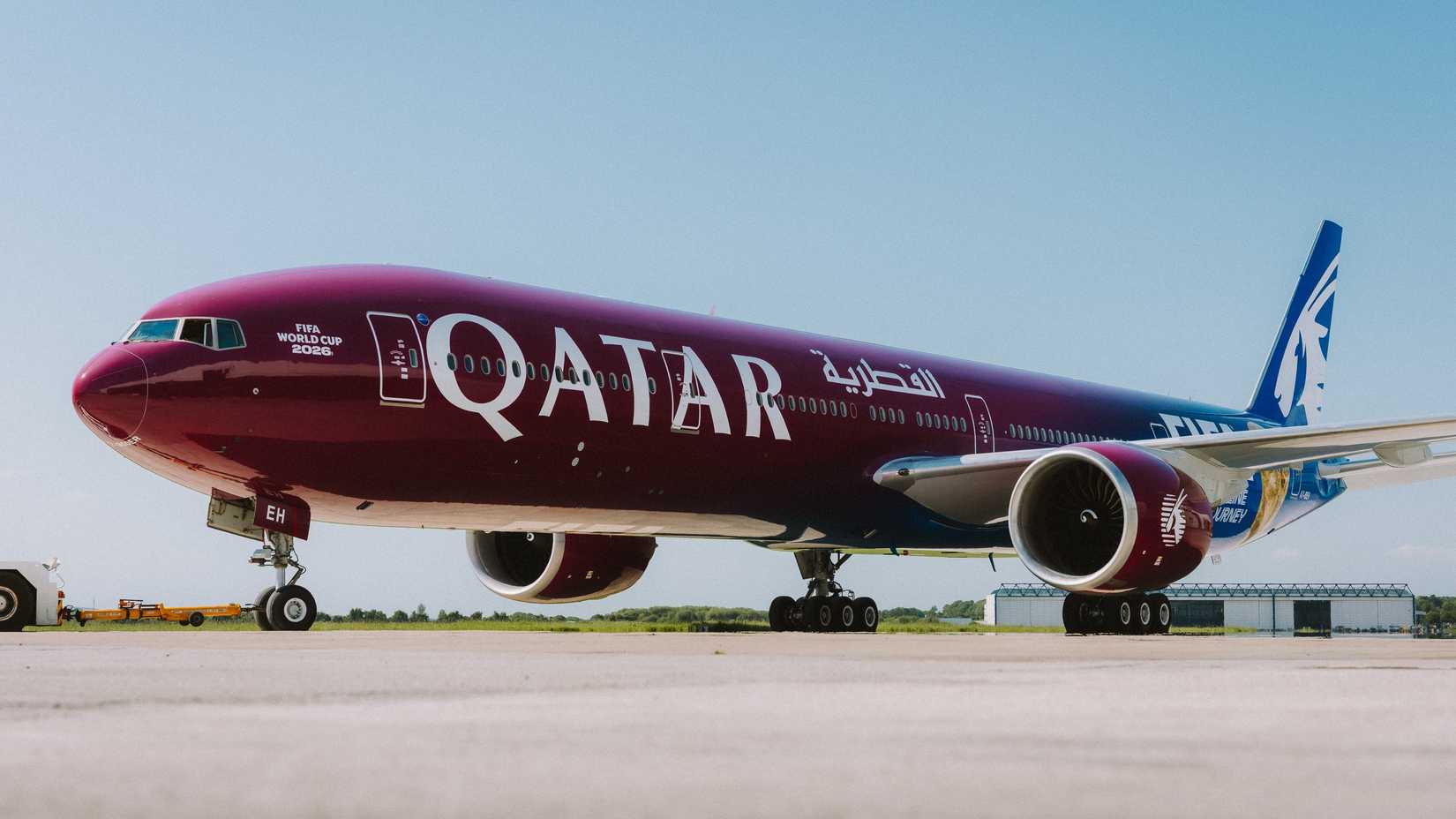 Qatar Airways WC 777 Low View