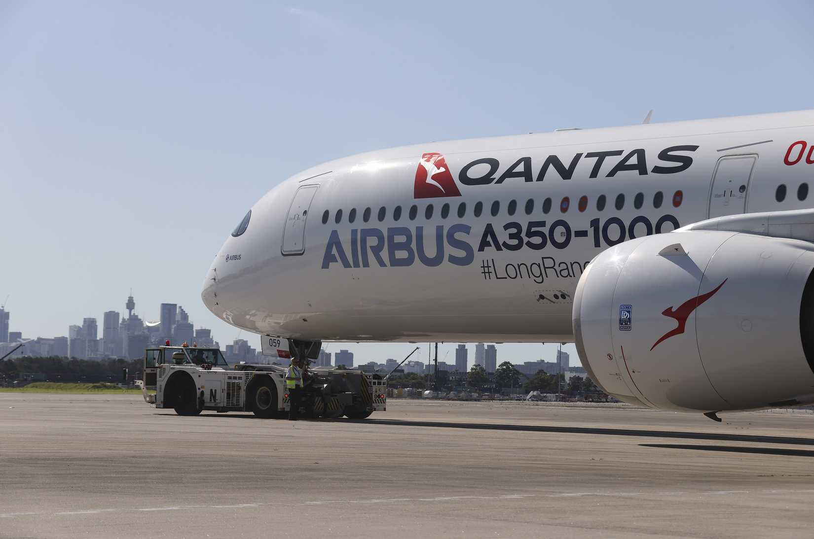 A350-1000 with Qantas logo