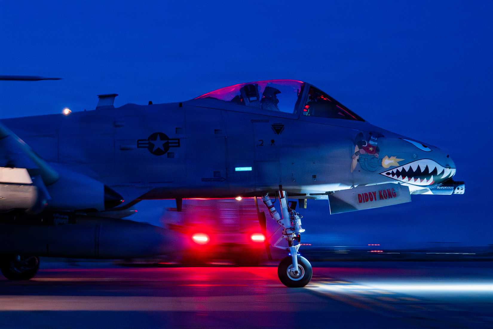 Air Force A-10 Thunderbolt II taxis at a base in the U.S. Central Command area of responsibility April 17, 2026.