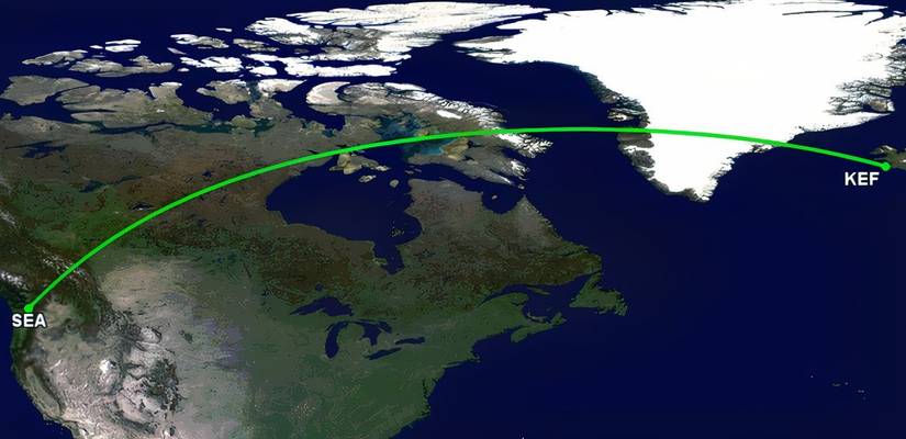 Alaska SEA-KEF route