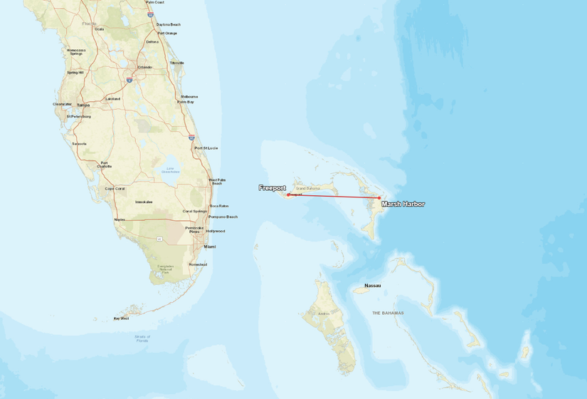 Bahamas King Air Route Map