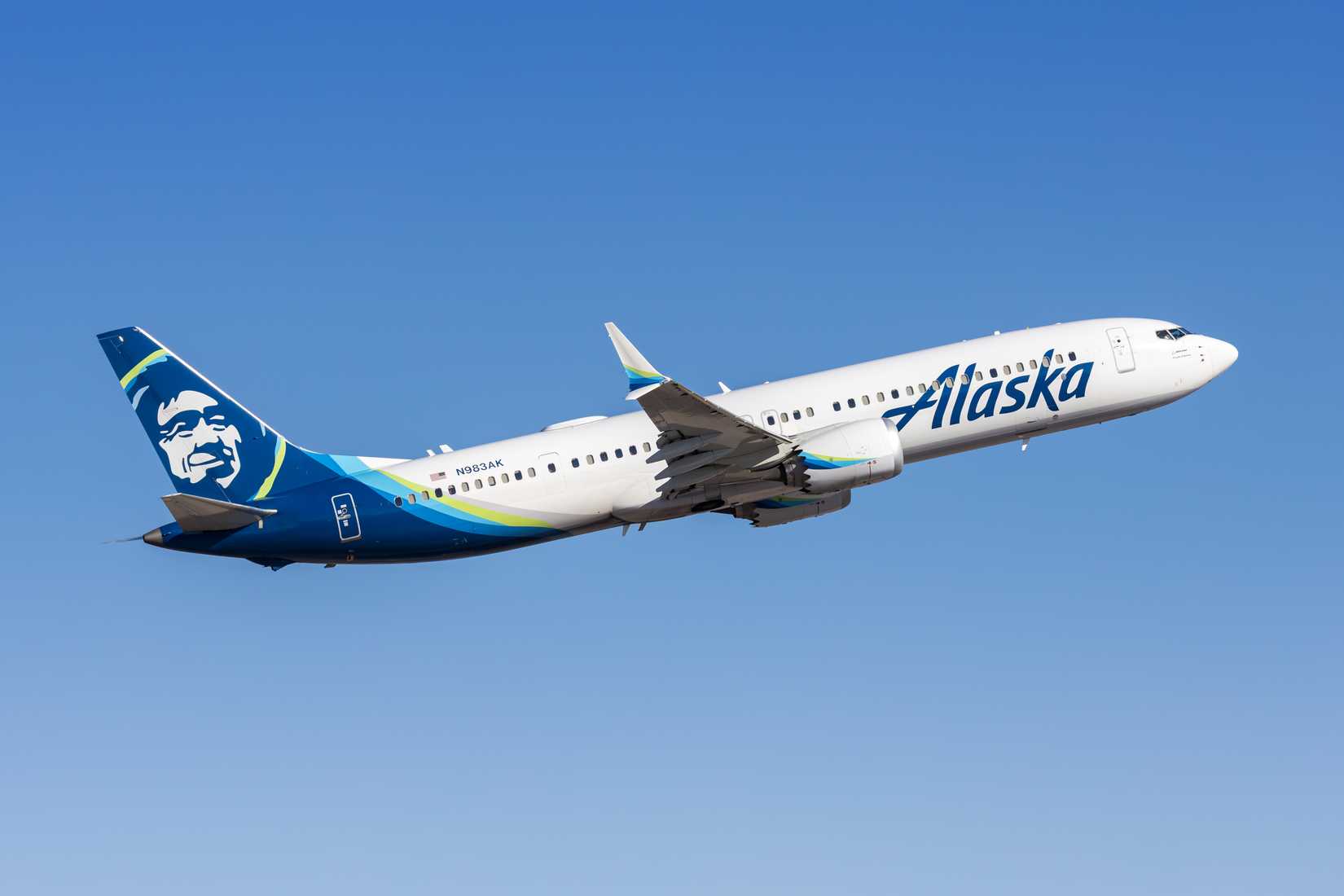 Boeing 737 MAX climbing after take off