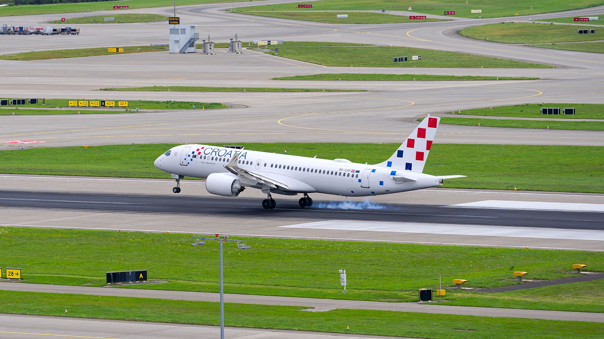 Croatia Airlines Airbus A220, Pist Dışına Çıktı