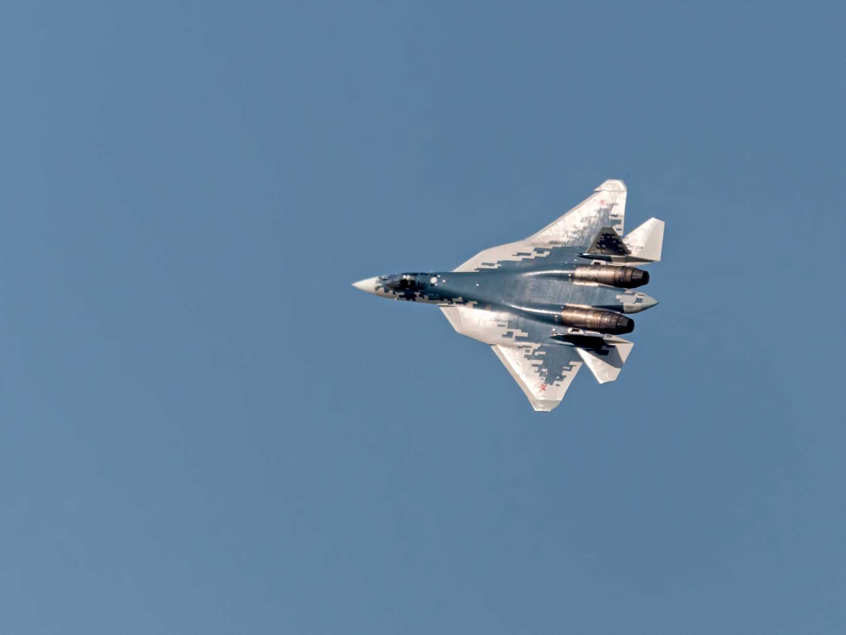 Demonstration of the Russian Su-57.