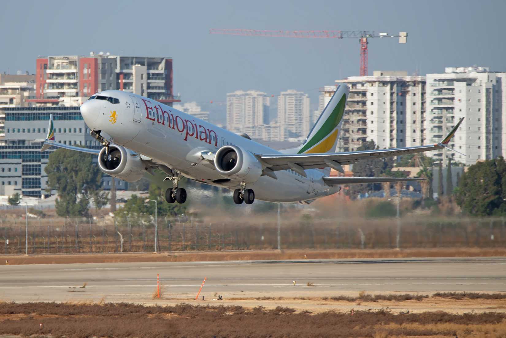 Ethiopian Airlines Boeing 737 MAX taking off