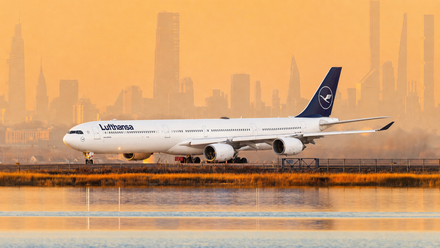 Lufthansa Airbus A340-600 taxiing at JFK