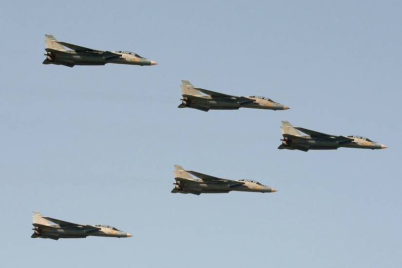  Five Iranian Air Force F-14A Tomcats in flight