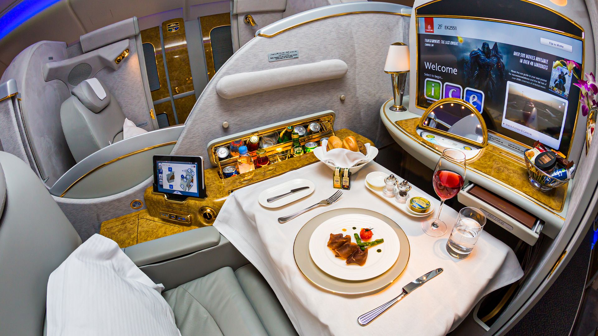 Emirates'in Airbus A380 Birinci Sınıfında Yolcu Başına Harcamalar