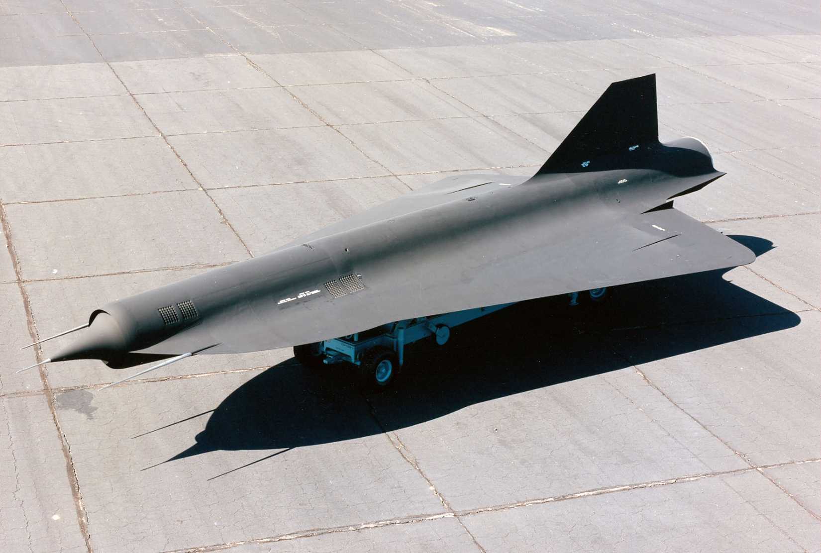 Lockheed D-21B at the National Museum of the United States Air Force on ground-1