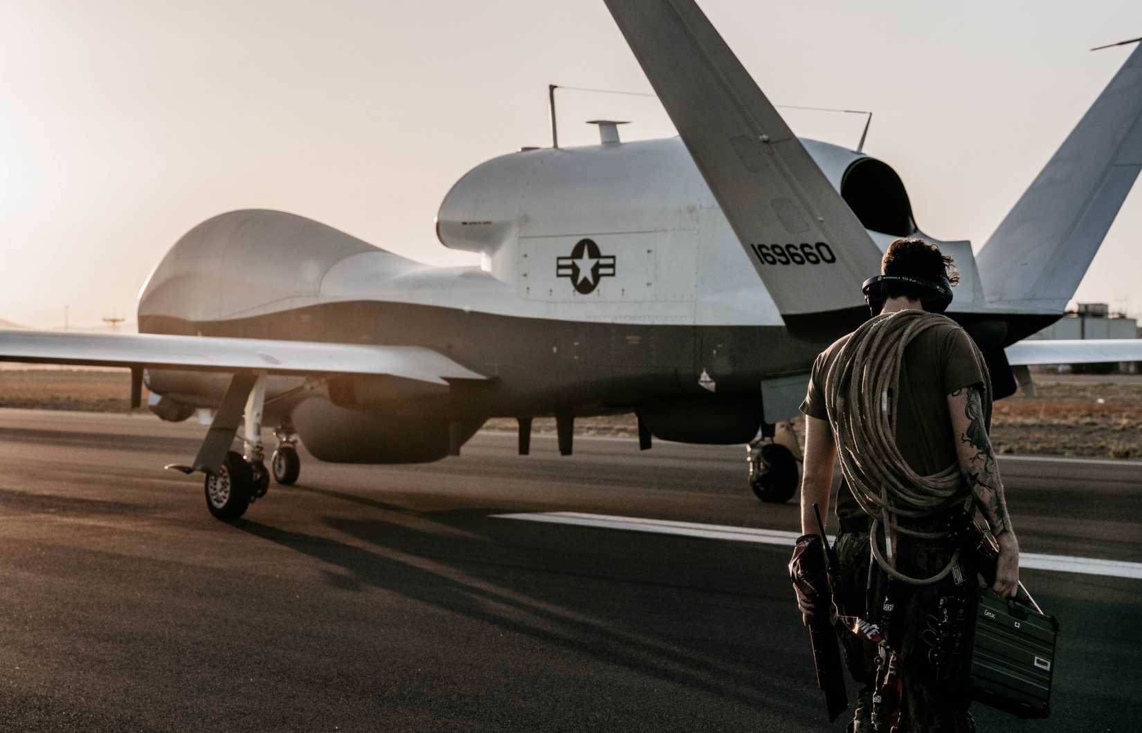 MQ-4C Triton at Naval Air Station (NAS) Sigonella, Italy, Jul. 2, 2024.