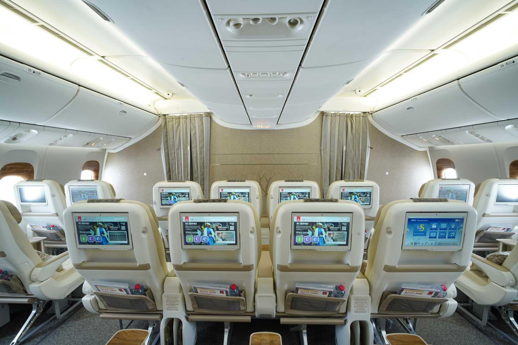 Emirates premium economy seat back