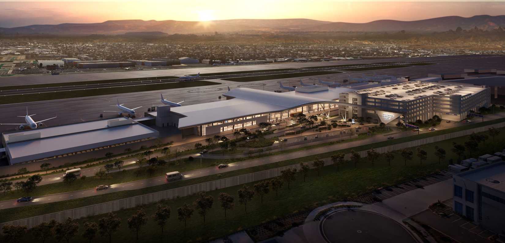 Rendering of Hollywood Burbank Replacement  Passenger Terminal Airside.