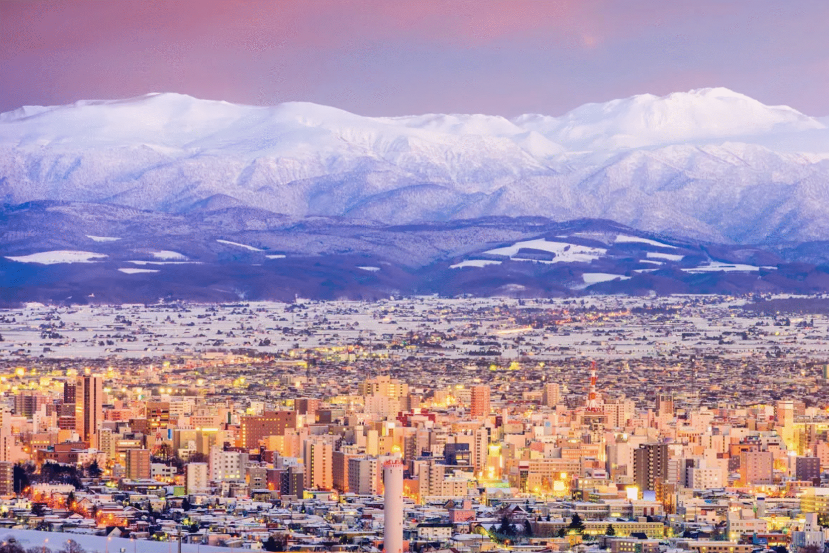 Sapporo at dusk