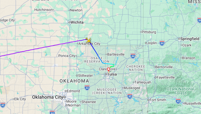 Flightradar24 southwest tulsa diversion map
