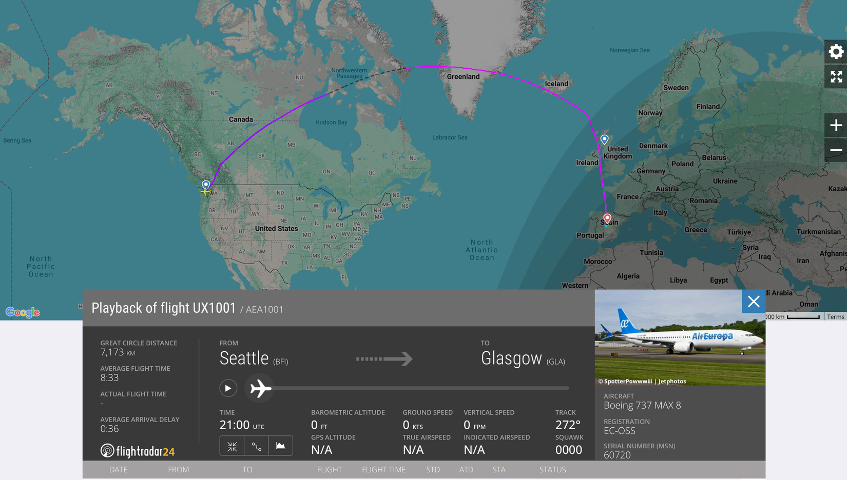 AirEuropa 737 MAX 8 Delivery Flight