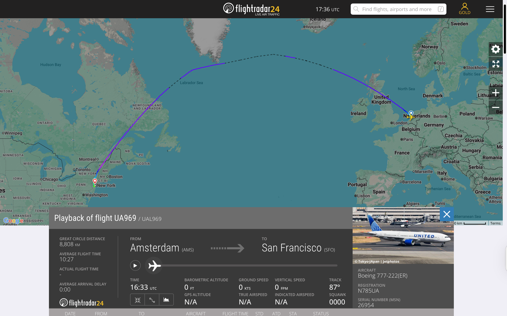 United 777 Diversion Newark
