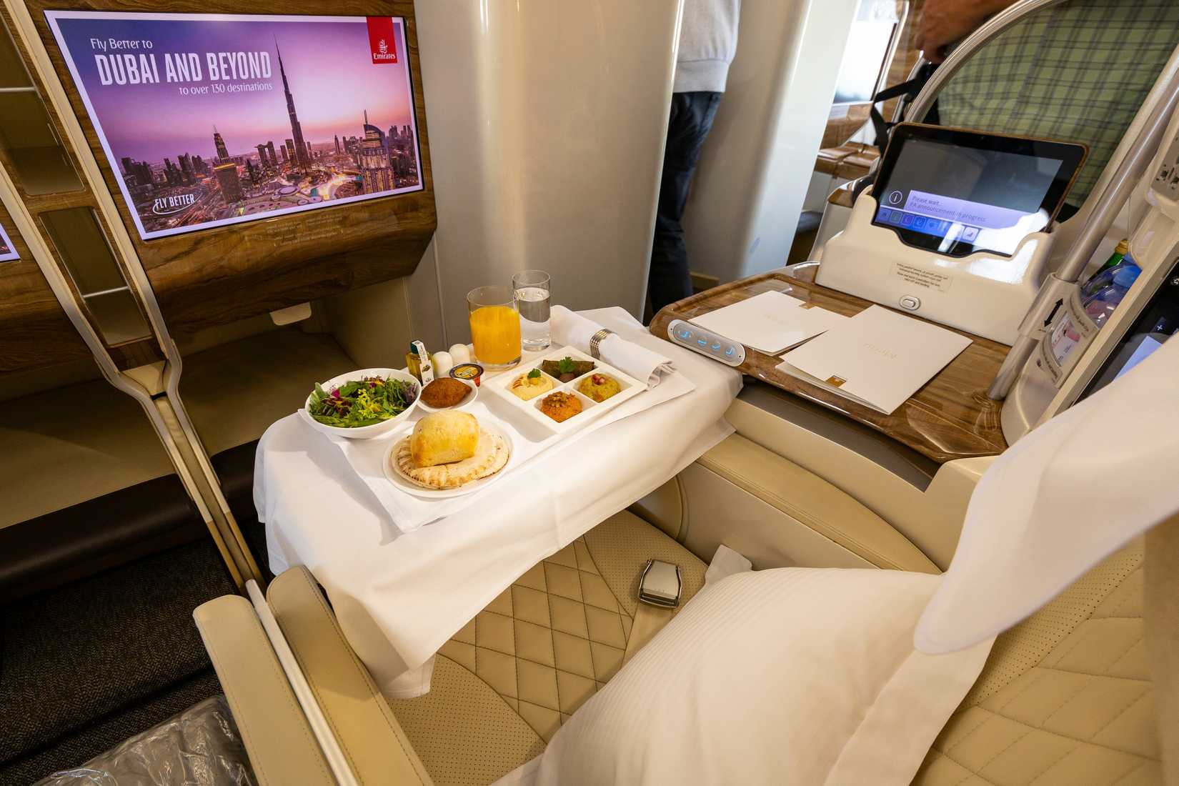 Emirates Airbus A380 business class seat
