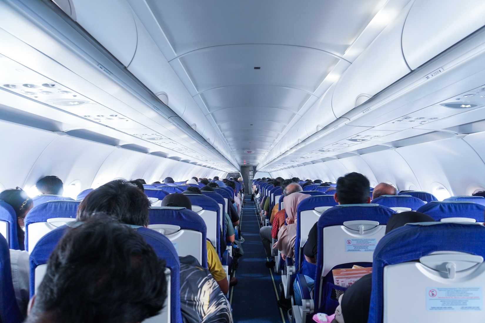 A full passenger cabin