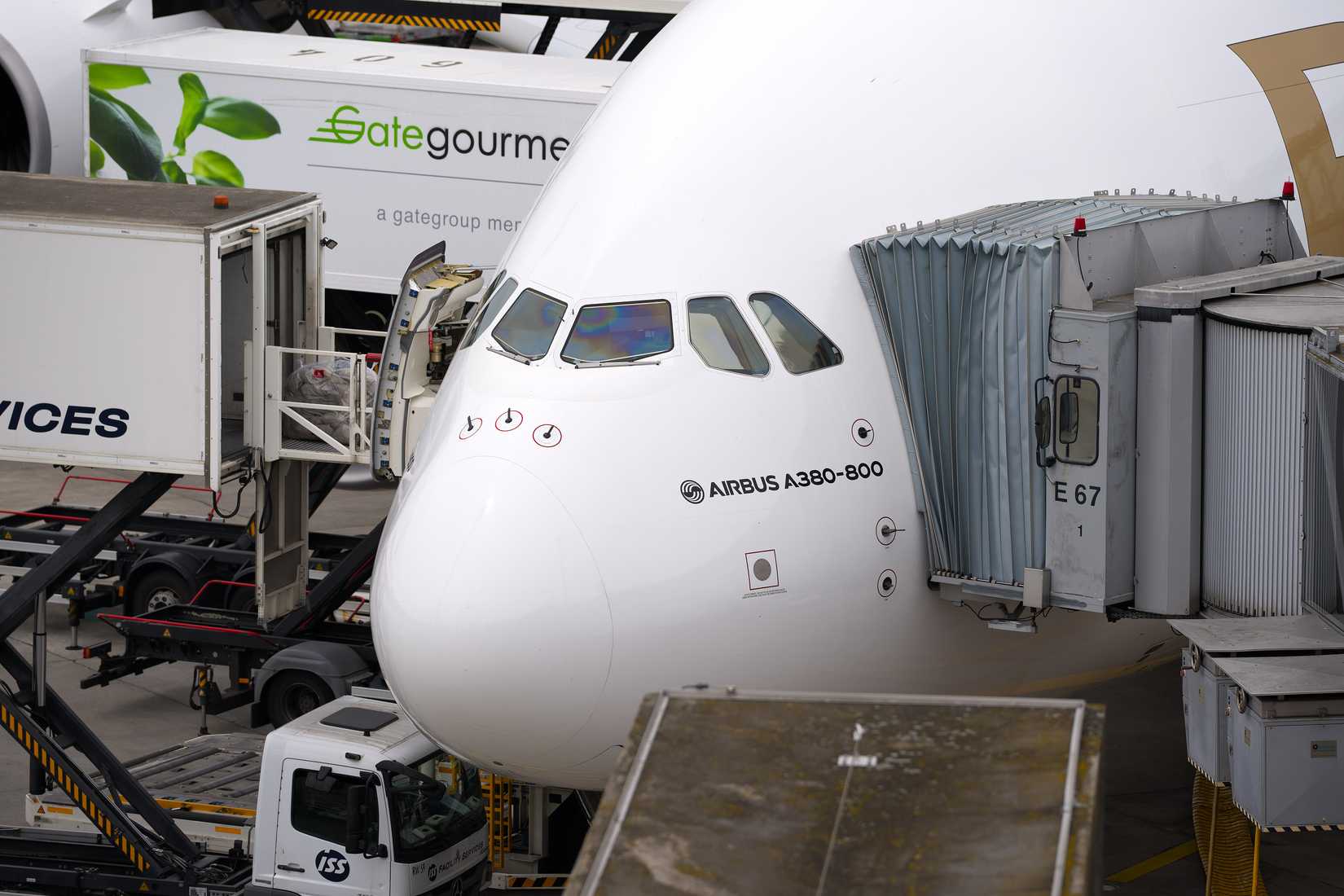 Emirates A380 At Gate