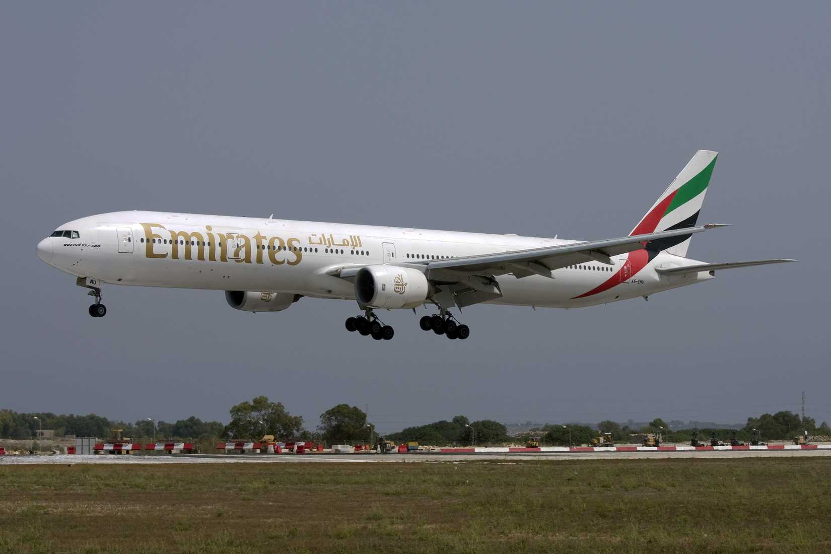 Emirates Boeing 777-300 On Approach