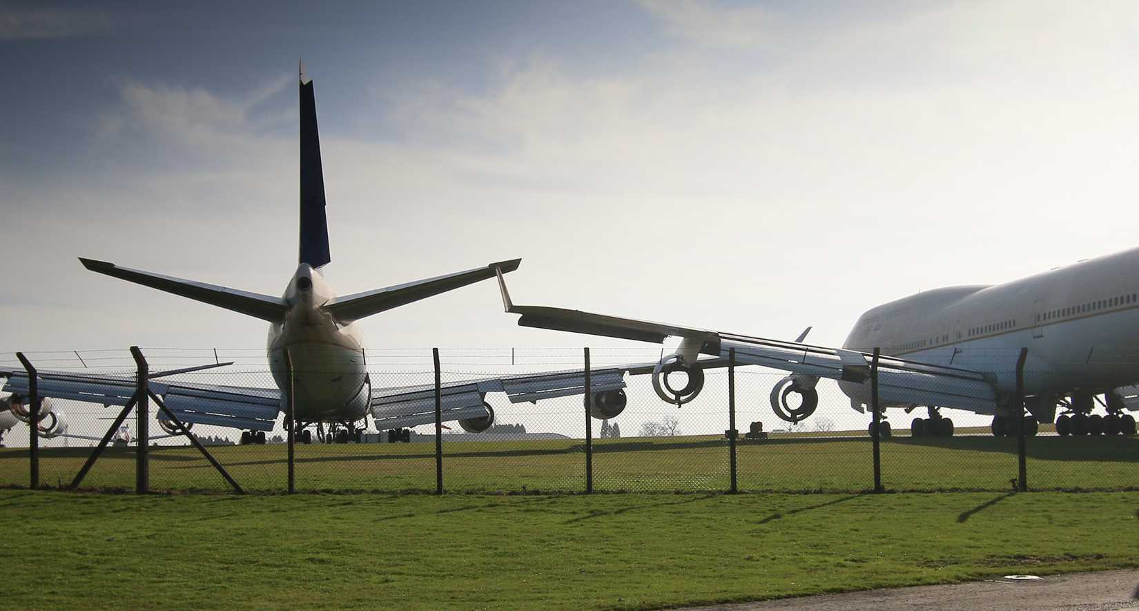 Scrapped Boeing 747-400s Parked