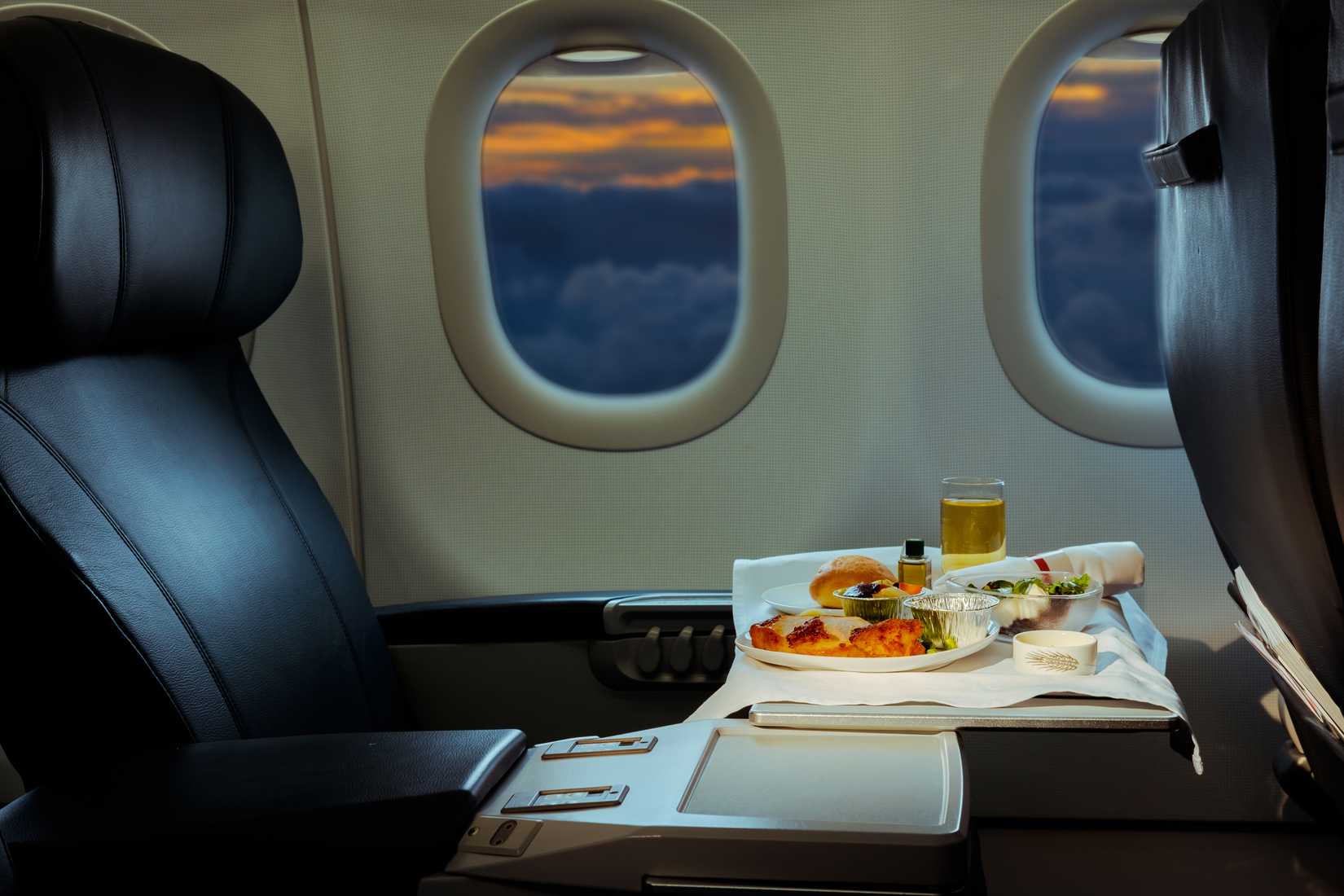 business class meal
