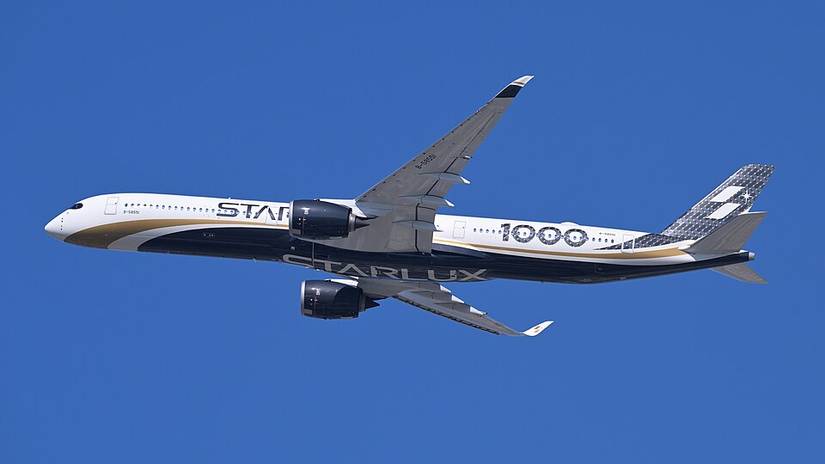 Starlux Airbus A350-1000 in the sky