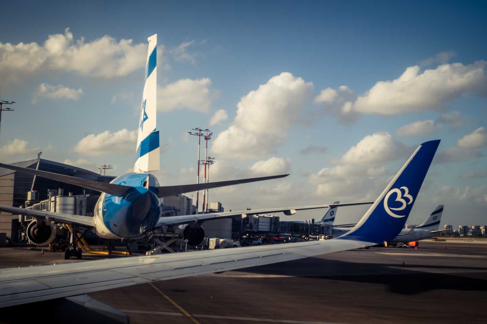 Tel Aviv, Israel, May 4, 2026 A panoramic view of the bustling tarmac at Ben Gurion International Airport (TLV).