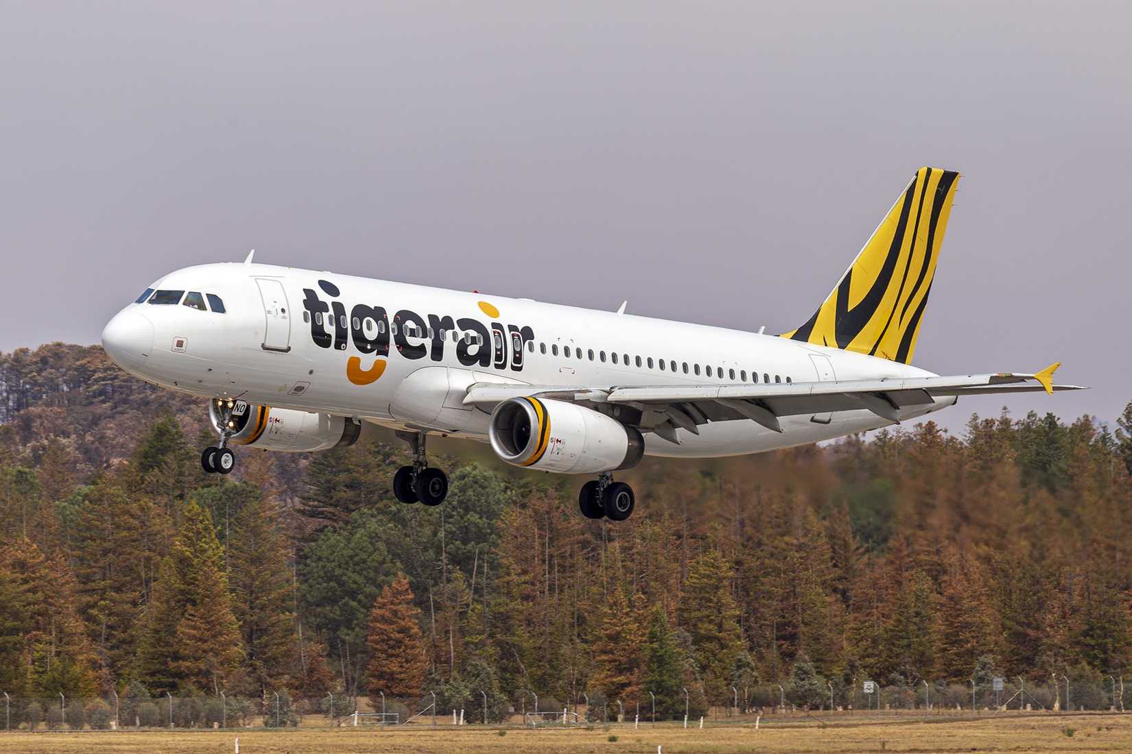 Tigerair Australia Airbus A320-200 landing at Canberra Airport