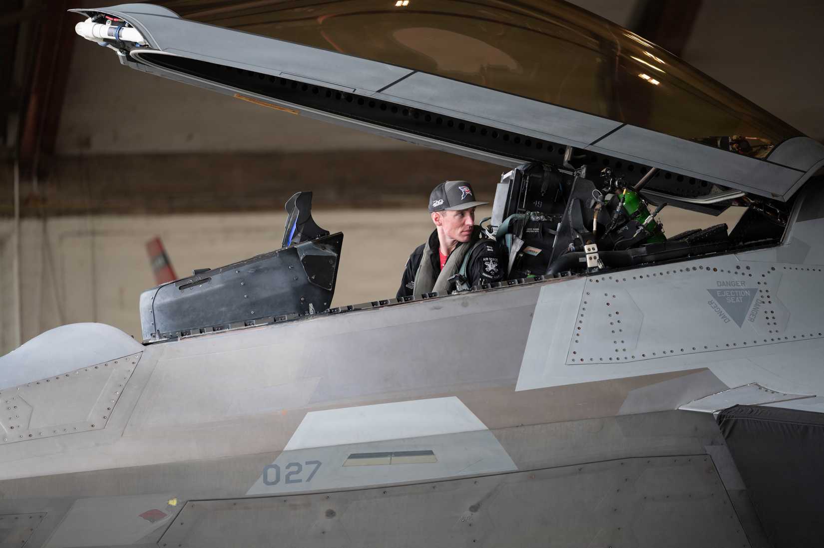 U.S. Air Force Capt. Nick “Laz” Le Tourneau, pilot and commander of the F-22 Raptor Aerial Demonstration Team.