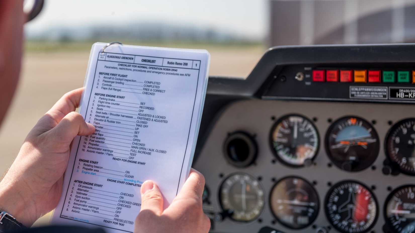 Pilot Pre Flight Checklist