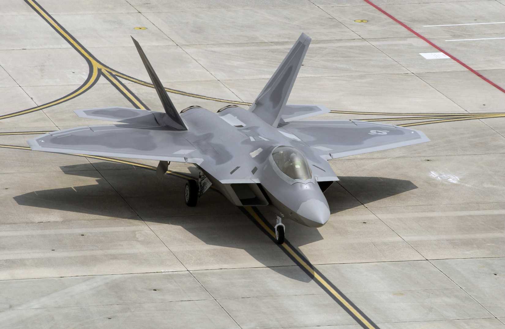 US Air Force (USAF) Major (MAJ) Max Maroska, with the 43rd Fighter Squadron (FS), delivers the newest F-22 Raptor to Tyndall Air Force Base (AFB), Florida (FL). This is the squadrons seventh new Raptor.-1