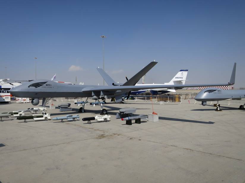 Wing Loong II side view, Dubai Air Show 2017.