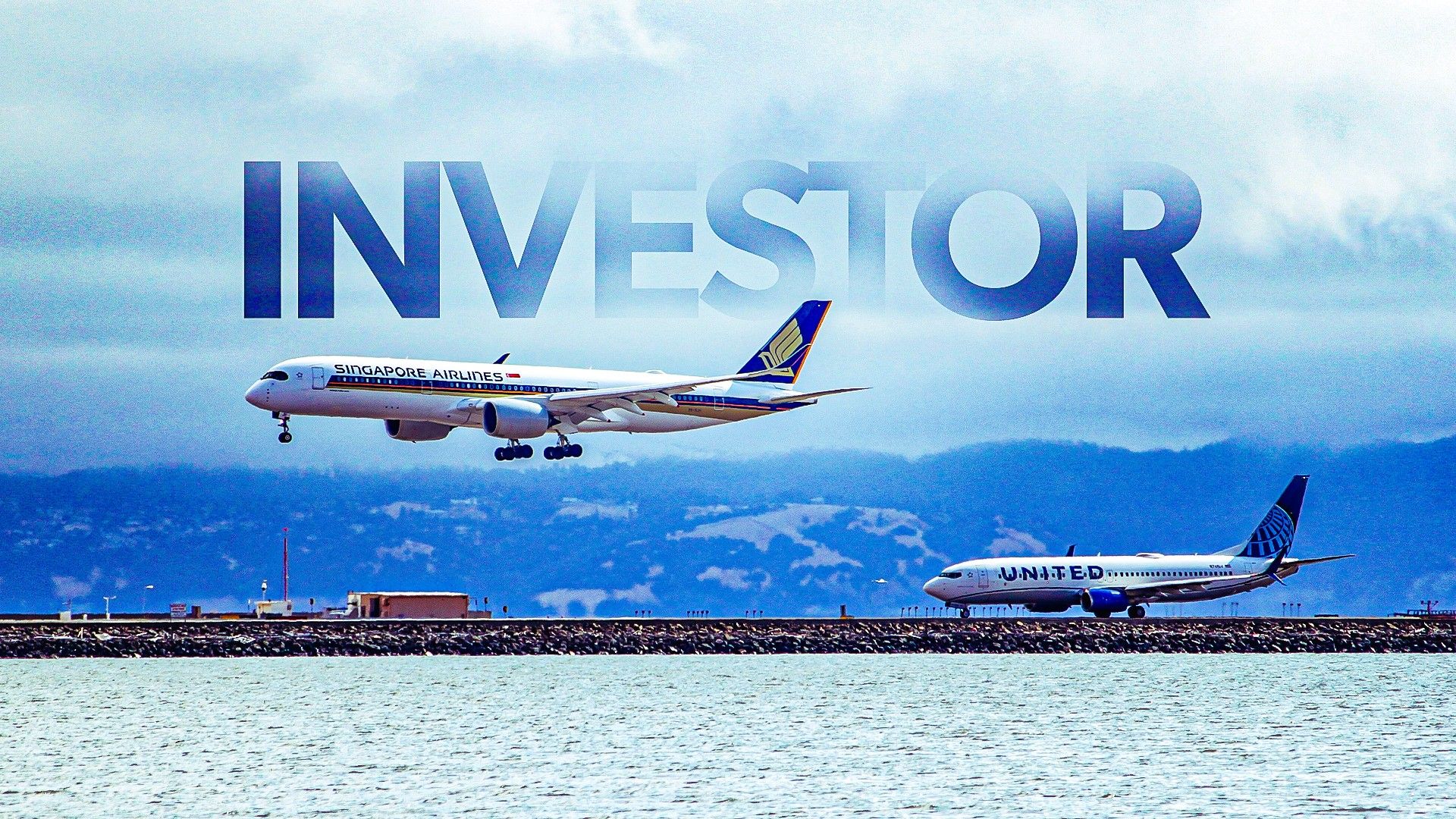 Singapore Airlines A350-900 landing at SFO