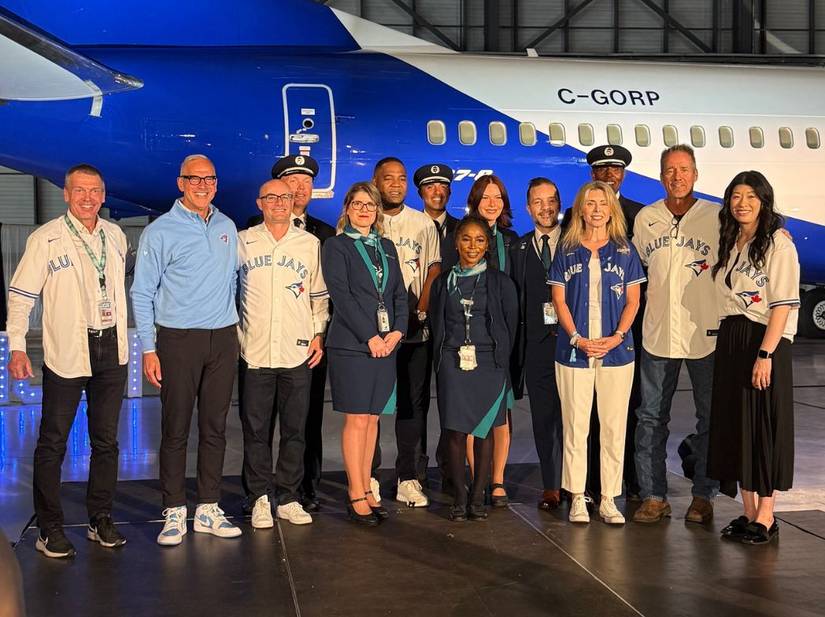 WestJet 737 Blue Jays Livery Unveiling