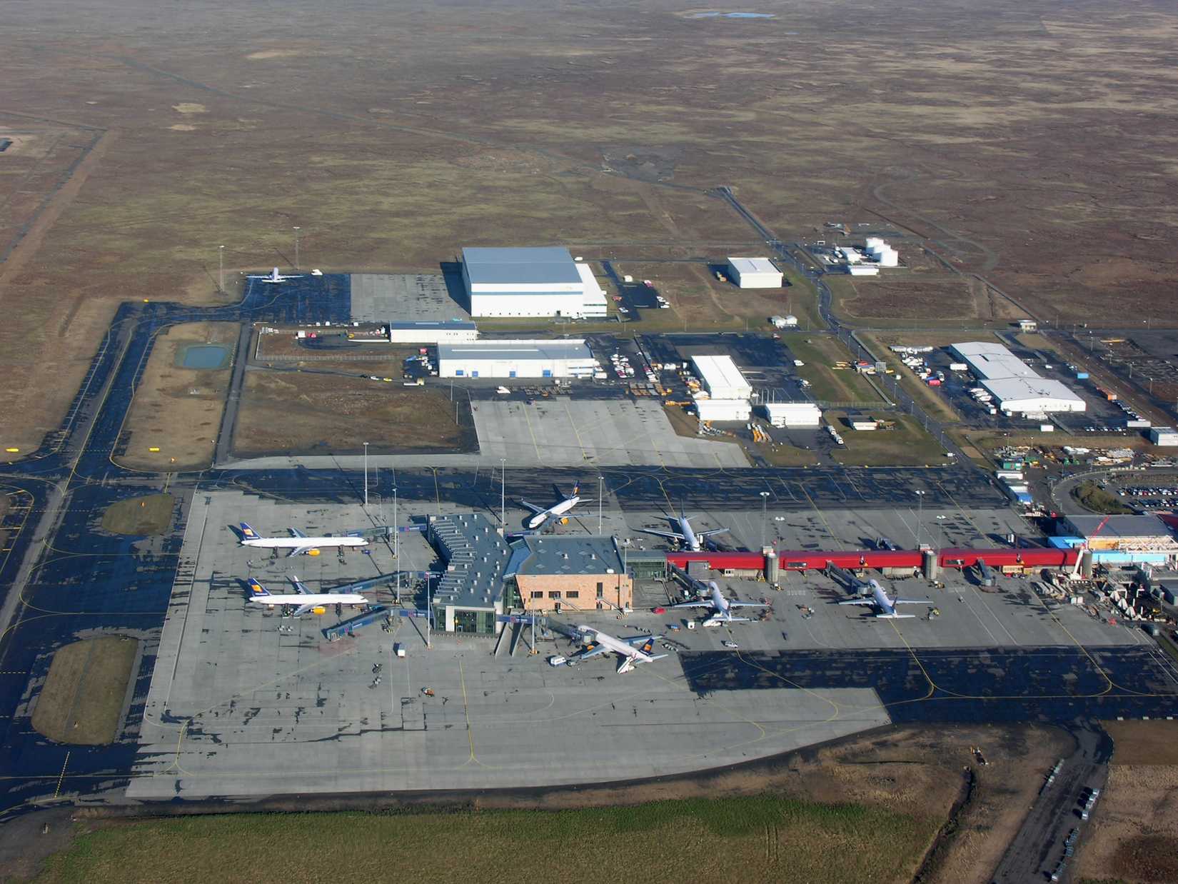 Aerial view of Keflavik International Airport