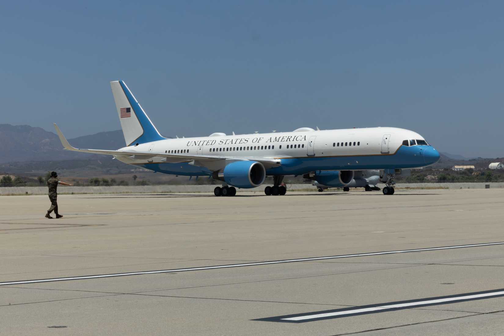 -32A with the Vice President of the United States, the Honorable JD Vance, and the Second Lady of the United States, Usha Vance, at Marine Corps Base Camp Pendleton, California, July 11, 2025.
