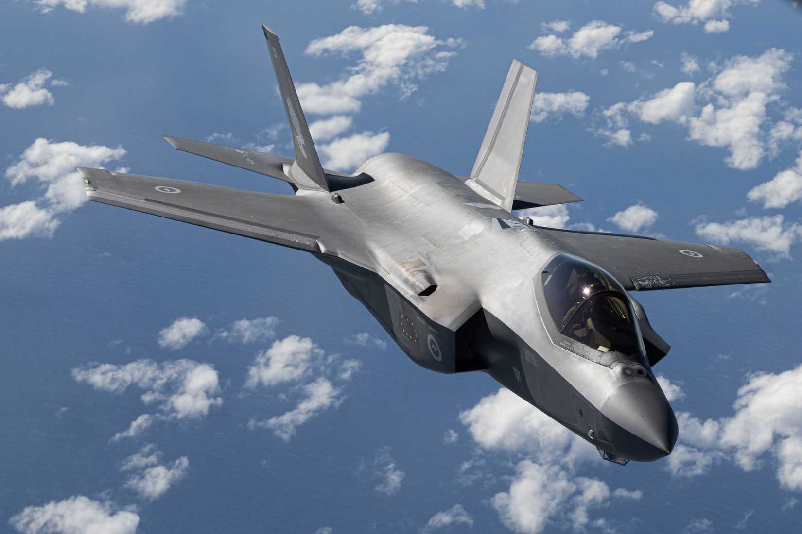 A Royal Australian Air Force F-35A Lightning II flies over the U.S. Indo-Pacific Command area of responsibility, Feb. 11, 2025