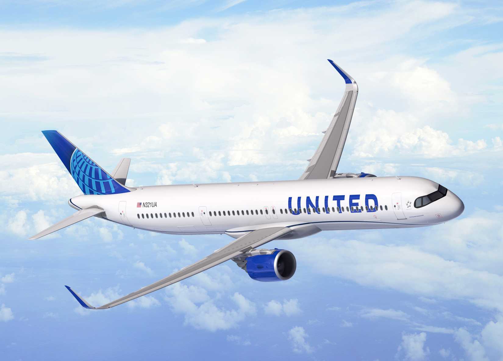 A321XLR United Airlines livery render