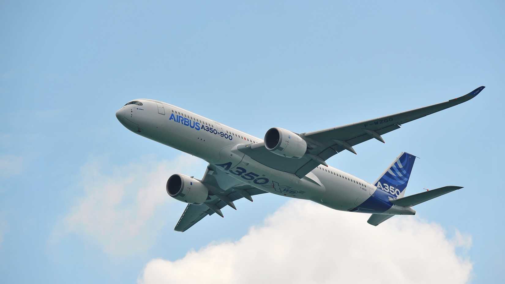 A350-900 in airbus livery flying
