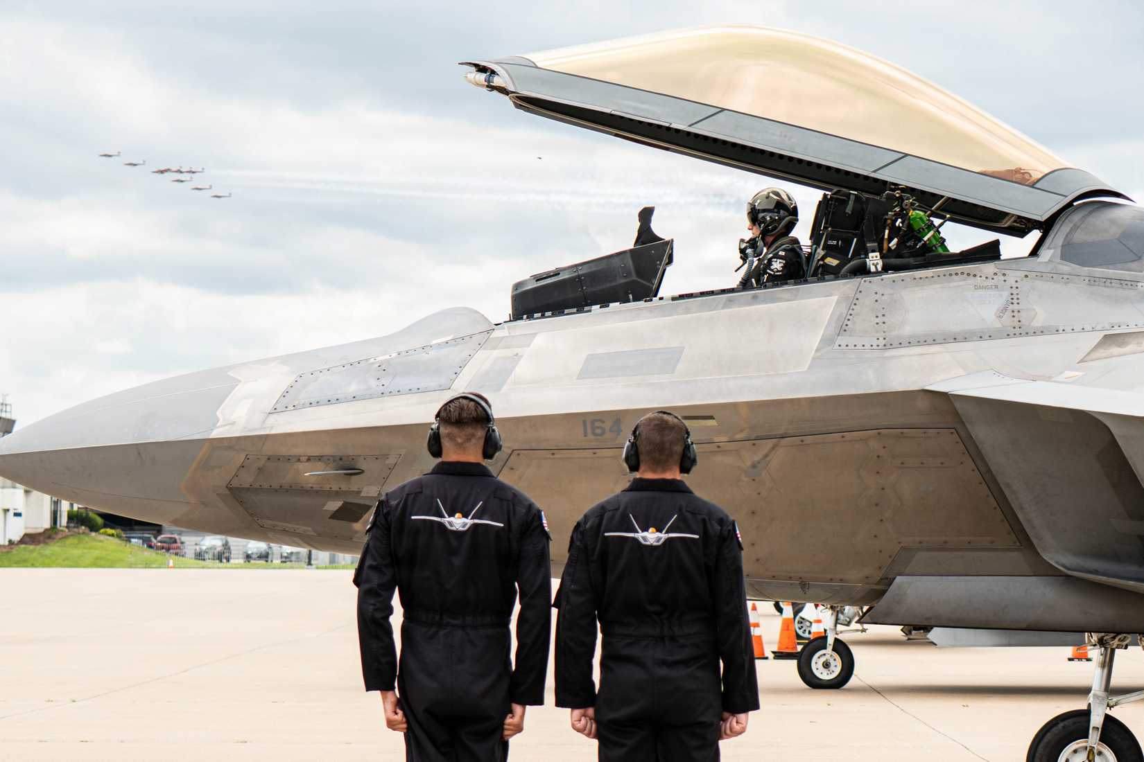 Air Force Capt. Nick “Laz” Le Tourneau, pilot and commander of the F-22 Raptor Aerial Demonstration Team.
