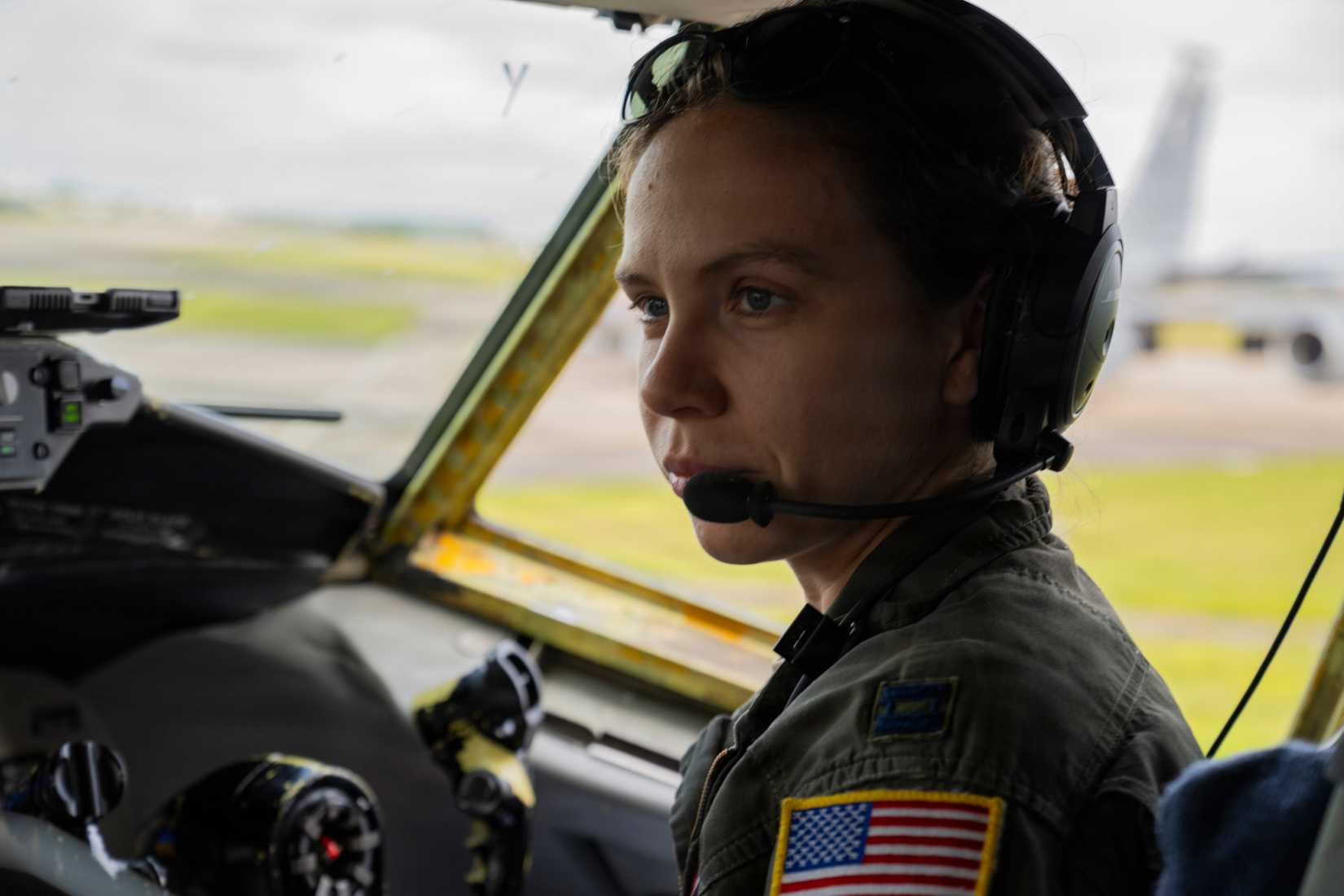Air Force Capt. Tatiana Oberley, 351st Air Refueling Squadron pilot, continues her preflight checks at RAF Mildenhall, June 18, 2026