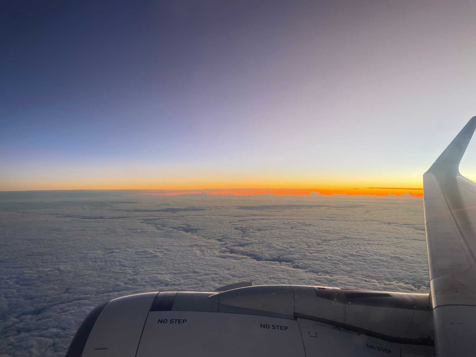 Air New Zealand Airbus A320neo flight to Australia from Chrsitchurch view