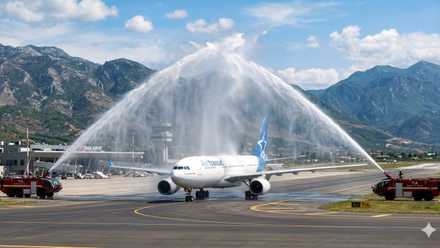 Air Transat Tirana arrival mock up