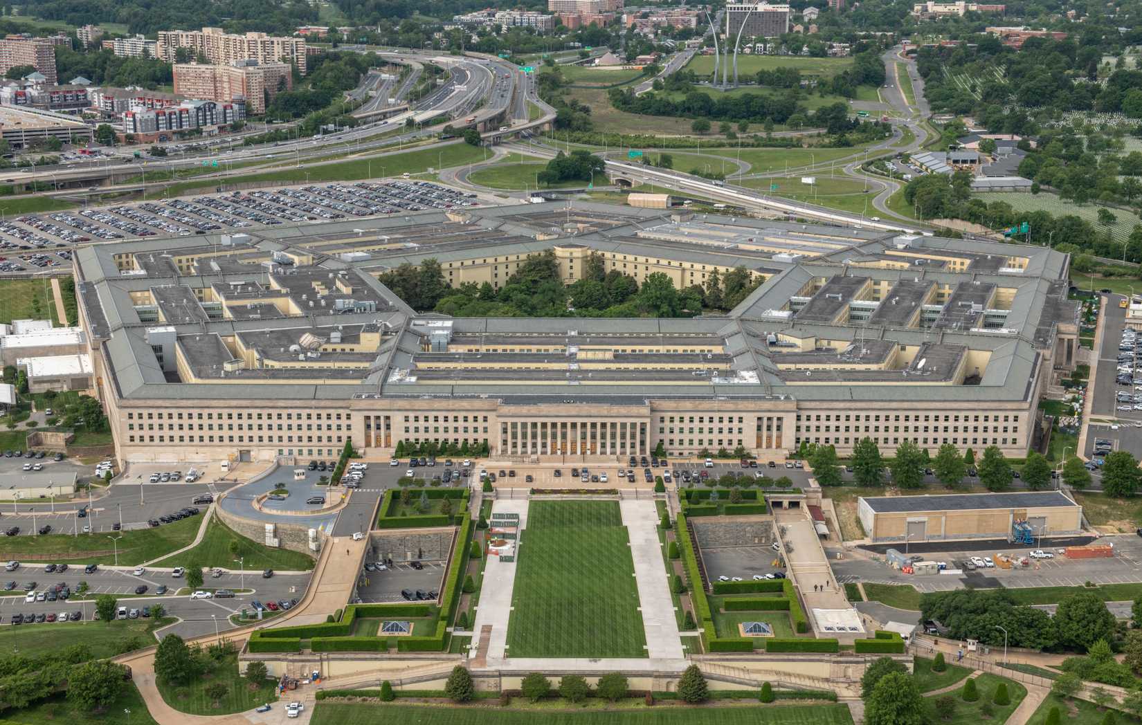 An aerial view of the Pentagon, Washington, D.C., May 11, 2021.