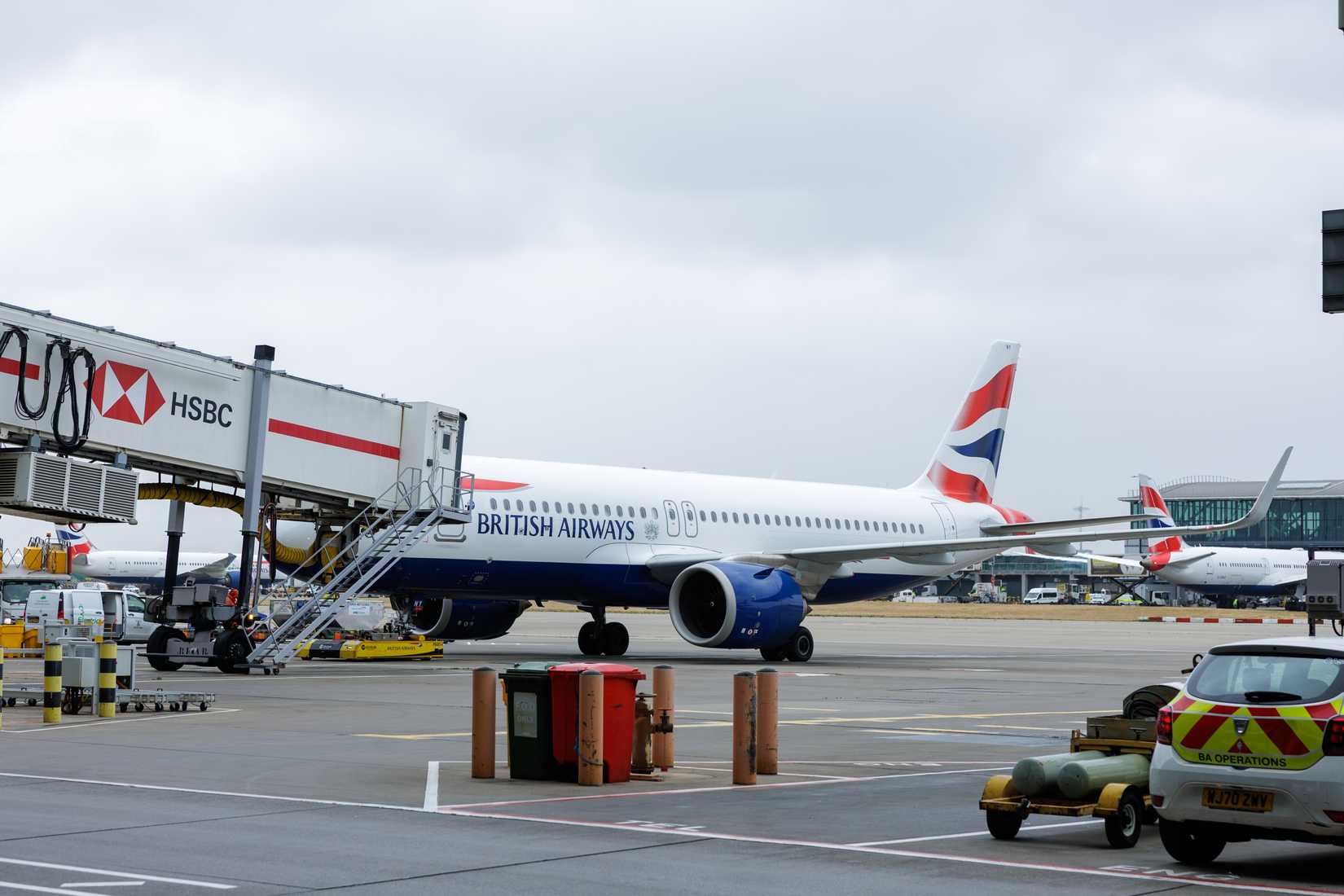 British Airways at the gate at London Heathrow Airport