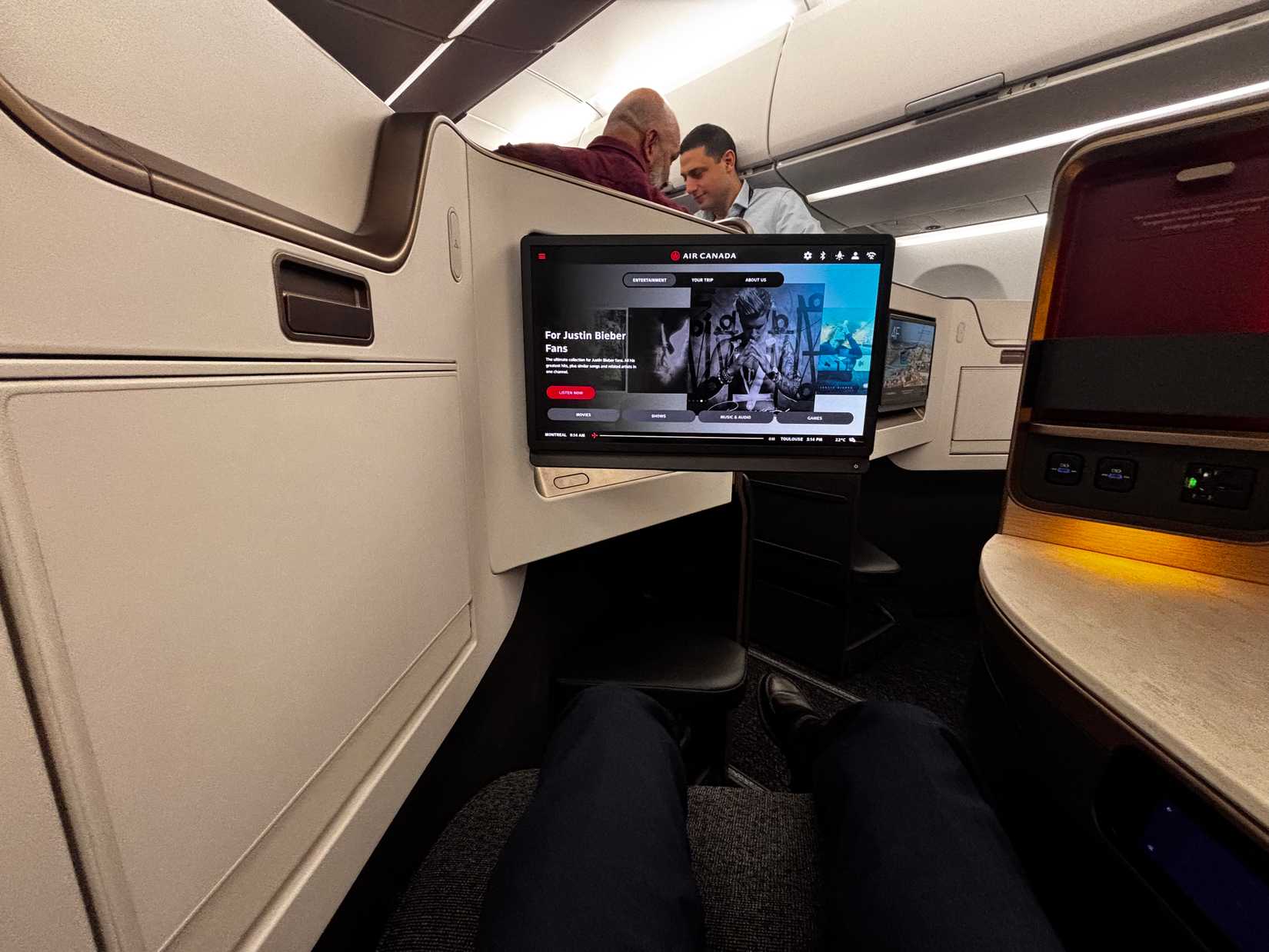 Business class in Air Canada's first A321XLR