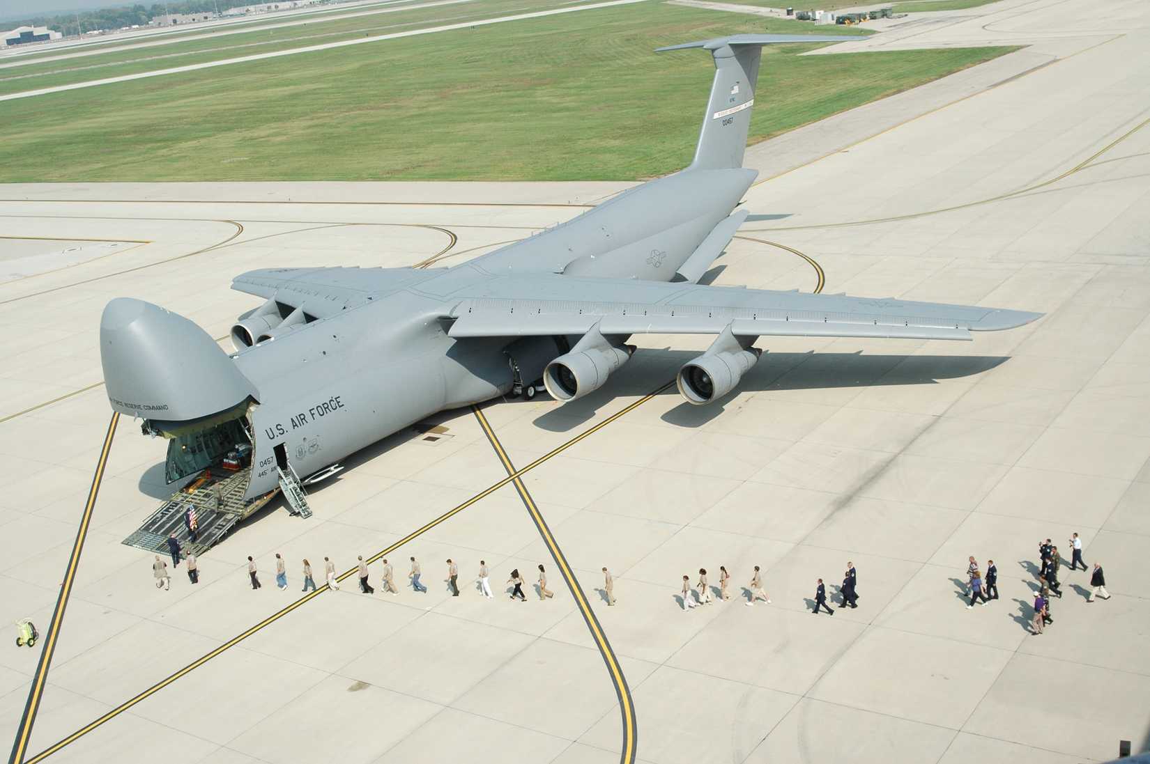 445th Airlift Wing’s first C-5A Galaxy at Wright-Patterson Air Force Base, Ohio 