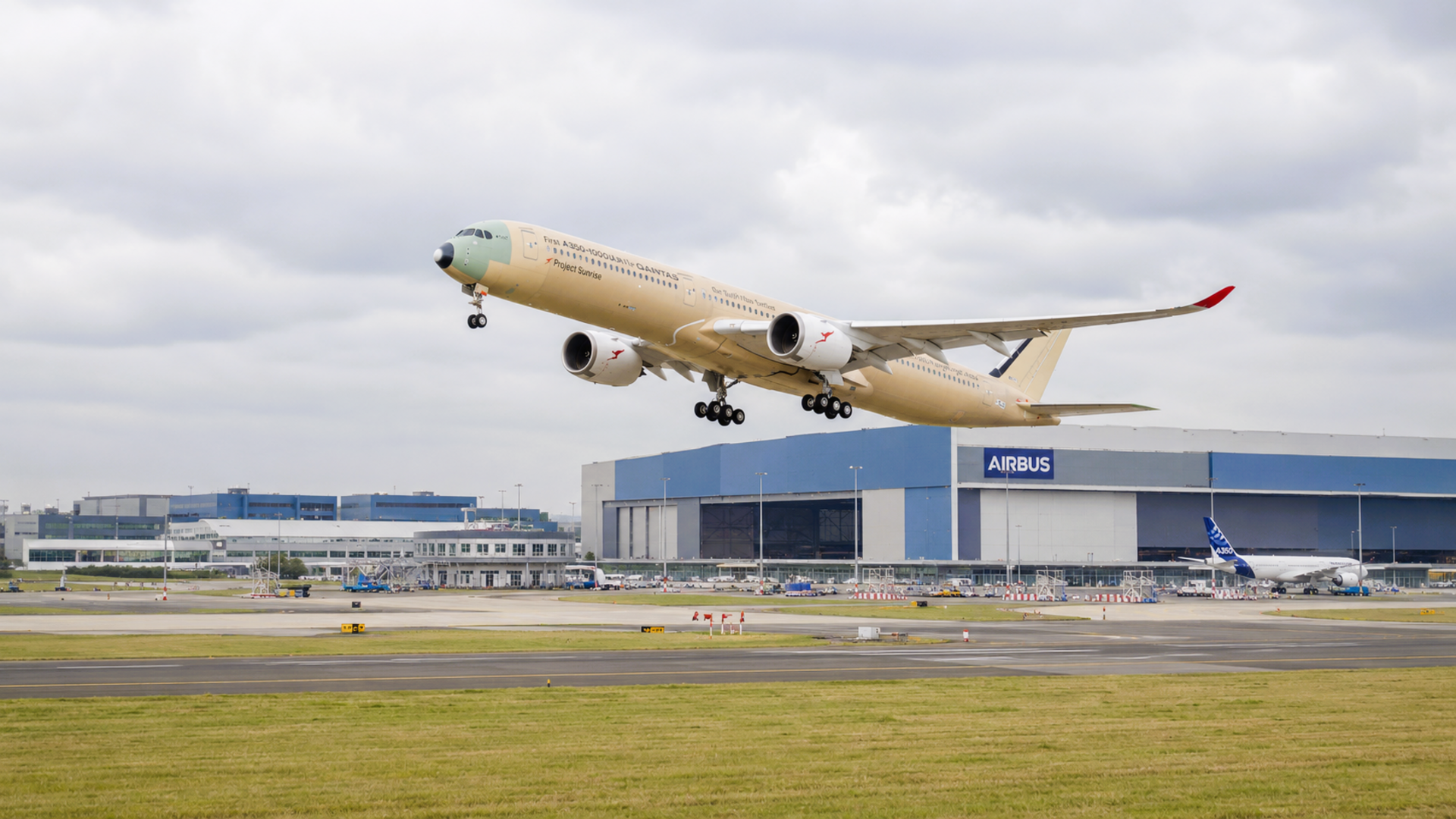 Qantas Project Sunrise Airbus A350-1000 taking off